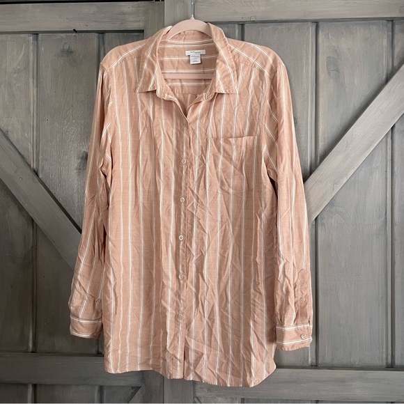 Anthropologie Tops - Anthropologie‎ Daily Ritual Striped Button Down Shirt Size XL